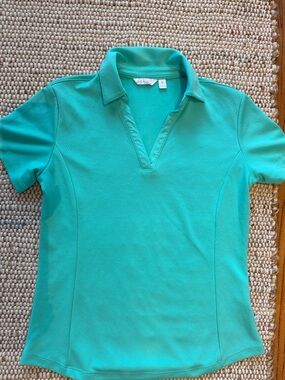 Women’s Teal Short-Sleeve Polo Golf Top - Lady Hagen